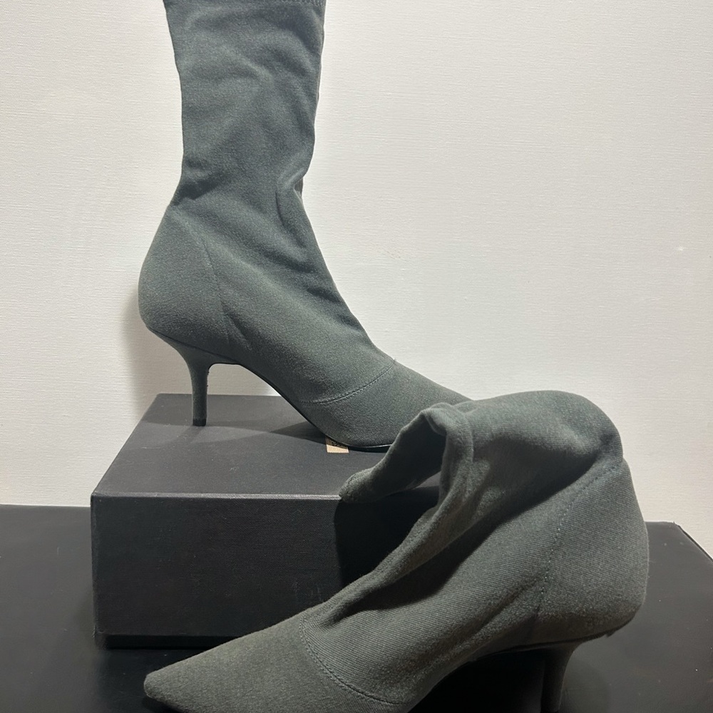 Yeezy Dark Gray Heeled Boots